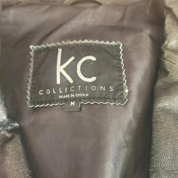 EUC KC Collections Leather Jacket, Size M - Picture 9 of 14